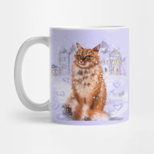 winter lover cat Mug